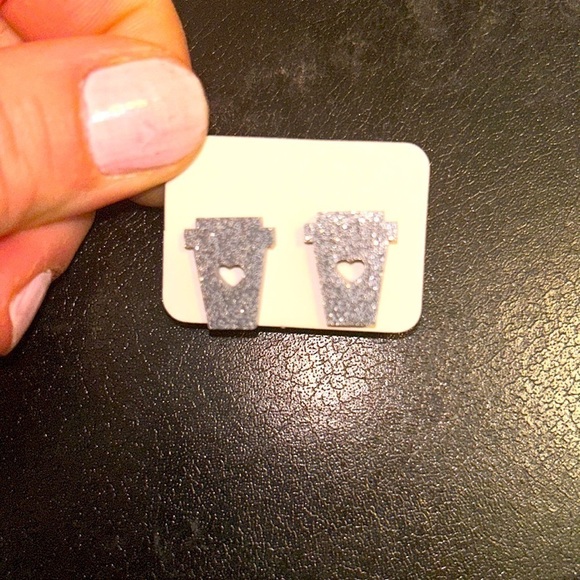 NEW Coffee Stud Earrings - Picture 1 of 1